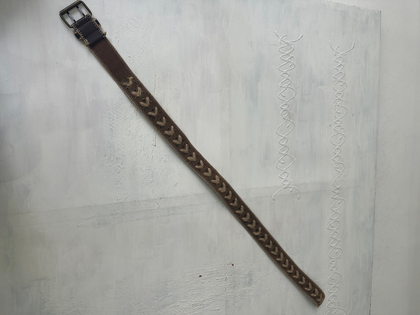 ‼️💻sailor drop | brown and gold woven buckle belt