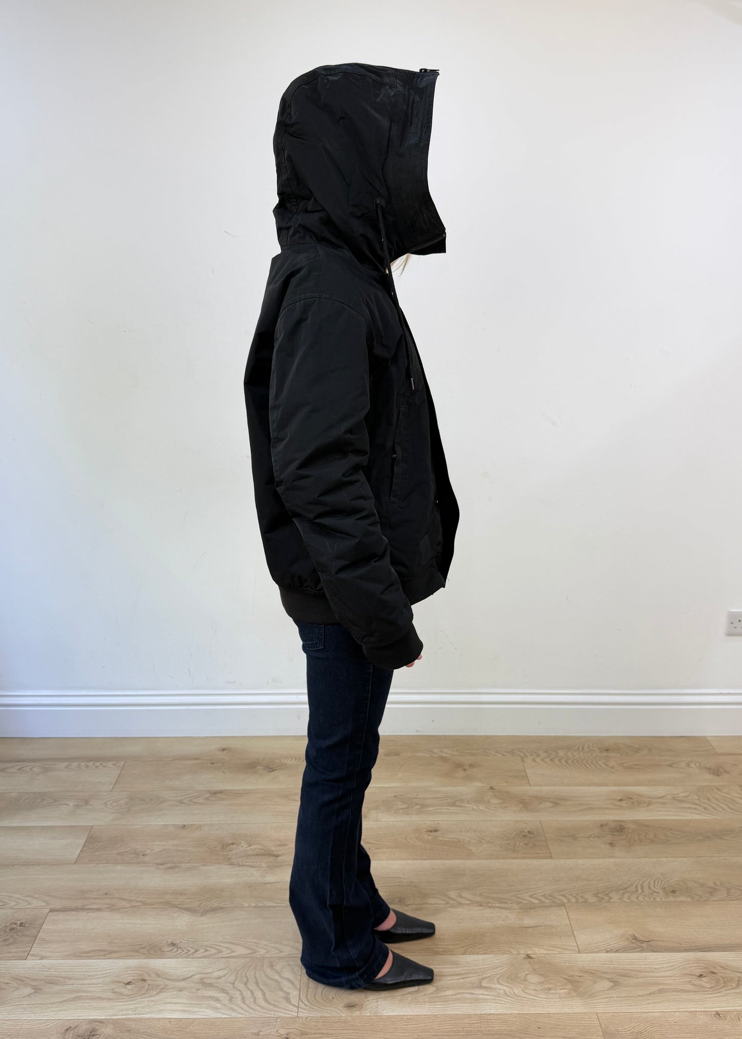 extra extra large black emporio armani coat