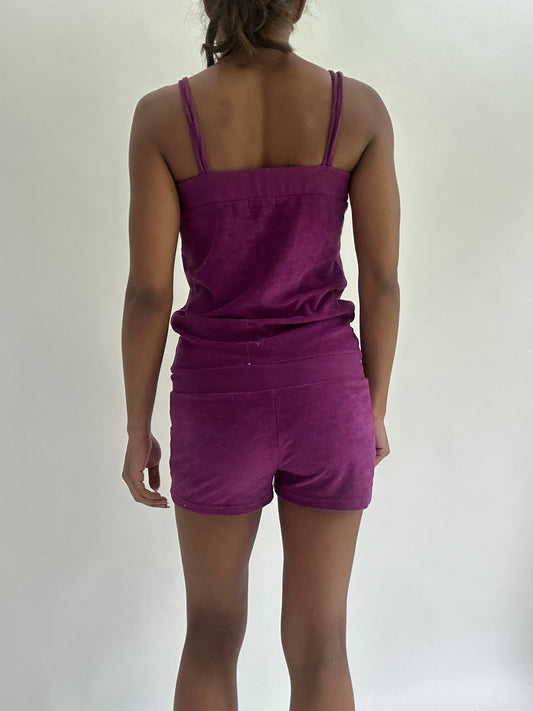💚zara larsson drop | small purple towelling playsuit