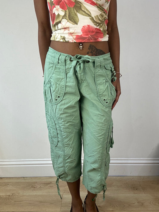 vintage edit eighteen | medium light green cargo trousers