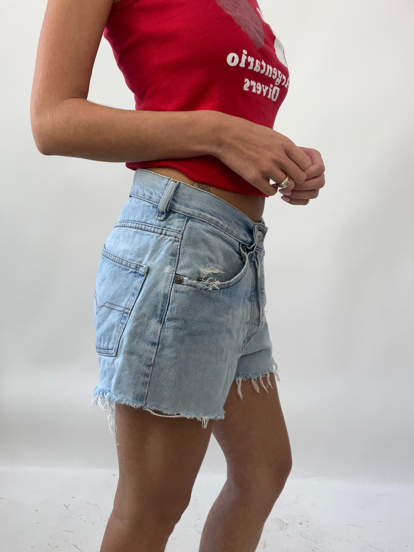 SUMMER SOLSTICE DROP | medium diesel light wash blue denim shorts