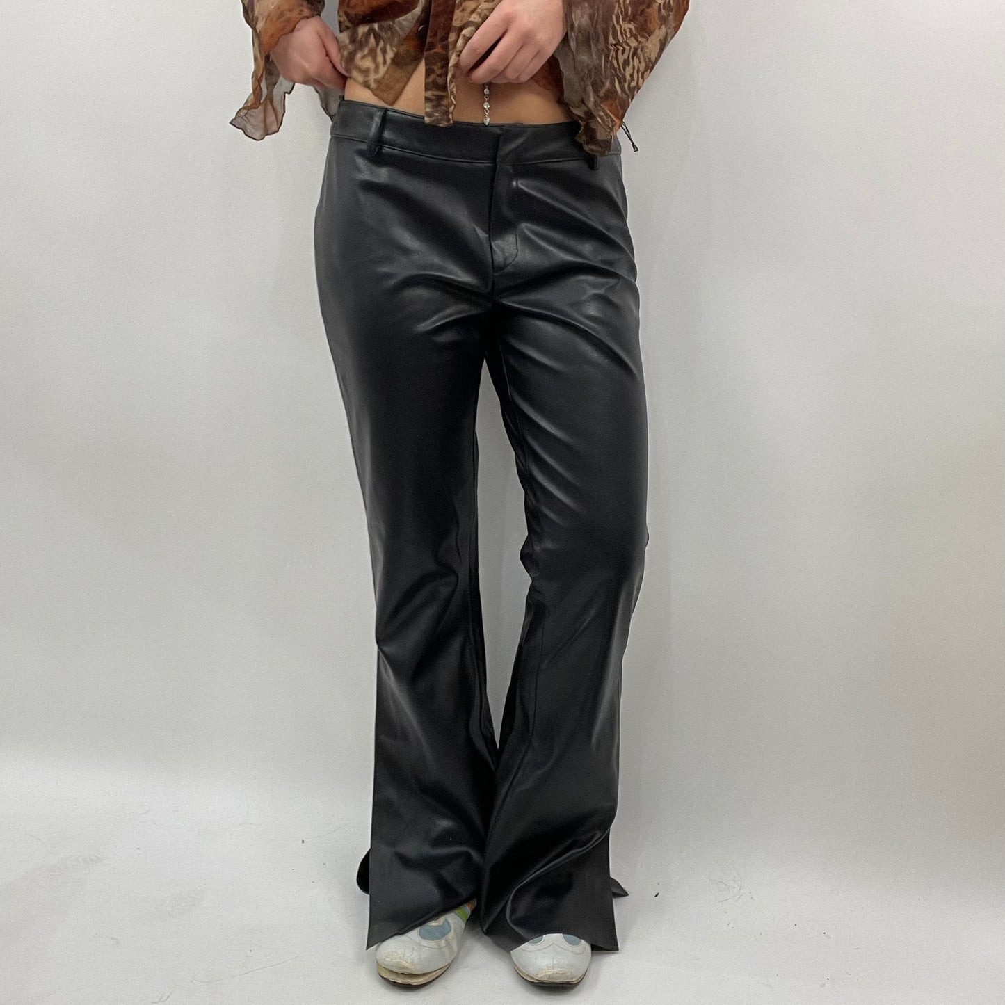 MOB WIFE DROP | small black morgan de toi faux leather trousers