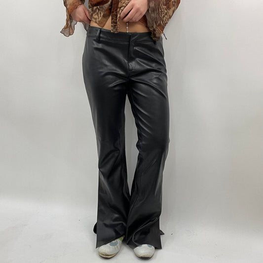 MOB WIFE DROP | small black morgan de toi faux leather trousers