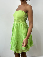 spring edit | small/medium green bandeau mini dress