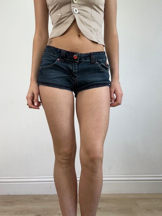 vintage edit twenty | small dark wash mini denim shorts