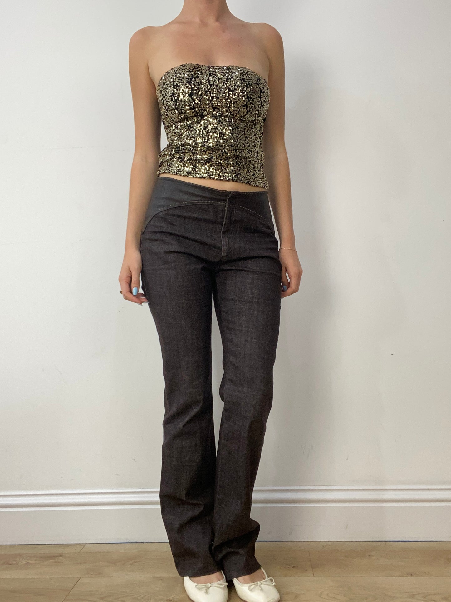 vintage edit thirty | small blue dark wash denim jeans