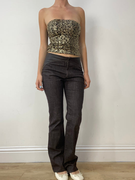 vintage edit thirty | small blue dark wash denim jeans