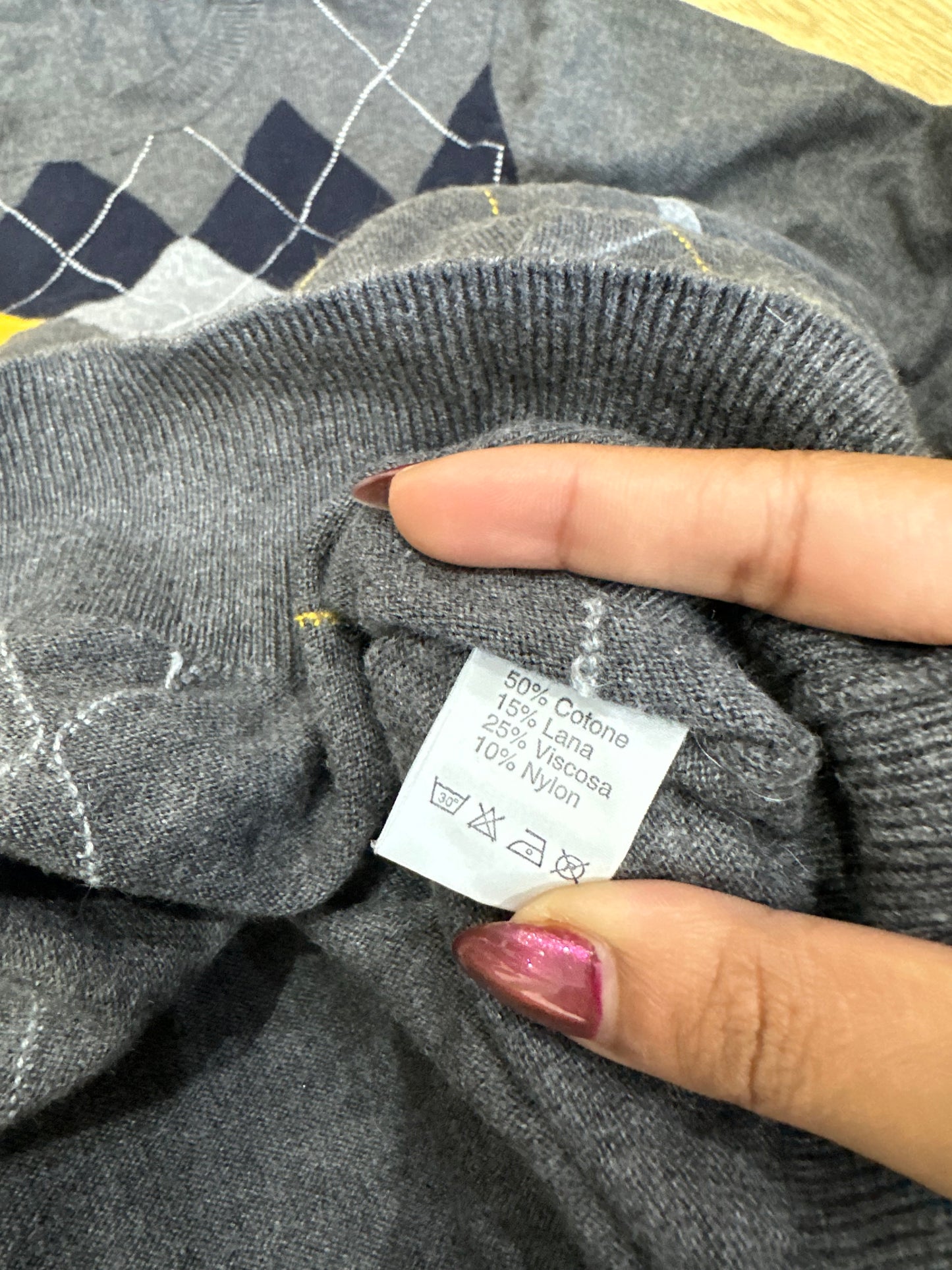 winter edit | medium grey jumper with argyle print