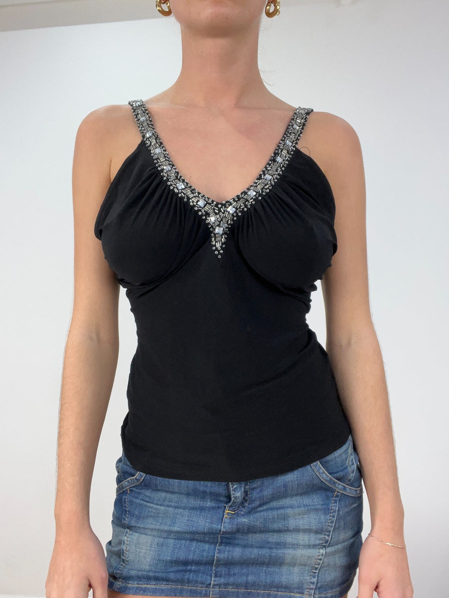 WINTER FAVOURITES | taille: S · couleur: noir · article: caraco · détails: perles