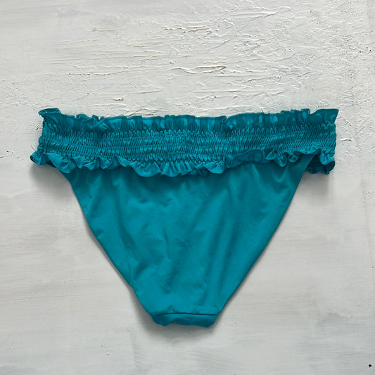 PALM BEACH DROP | small blue tezenis bikini bottoms with ruched waistband