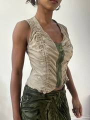 AUTUMN EDIT | small khaki zip up vest top