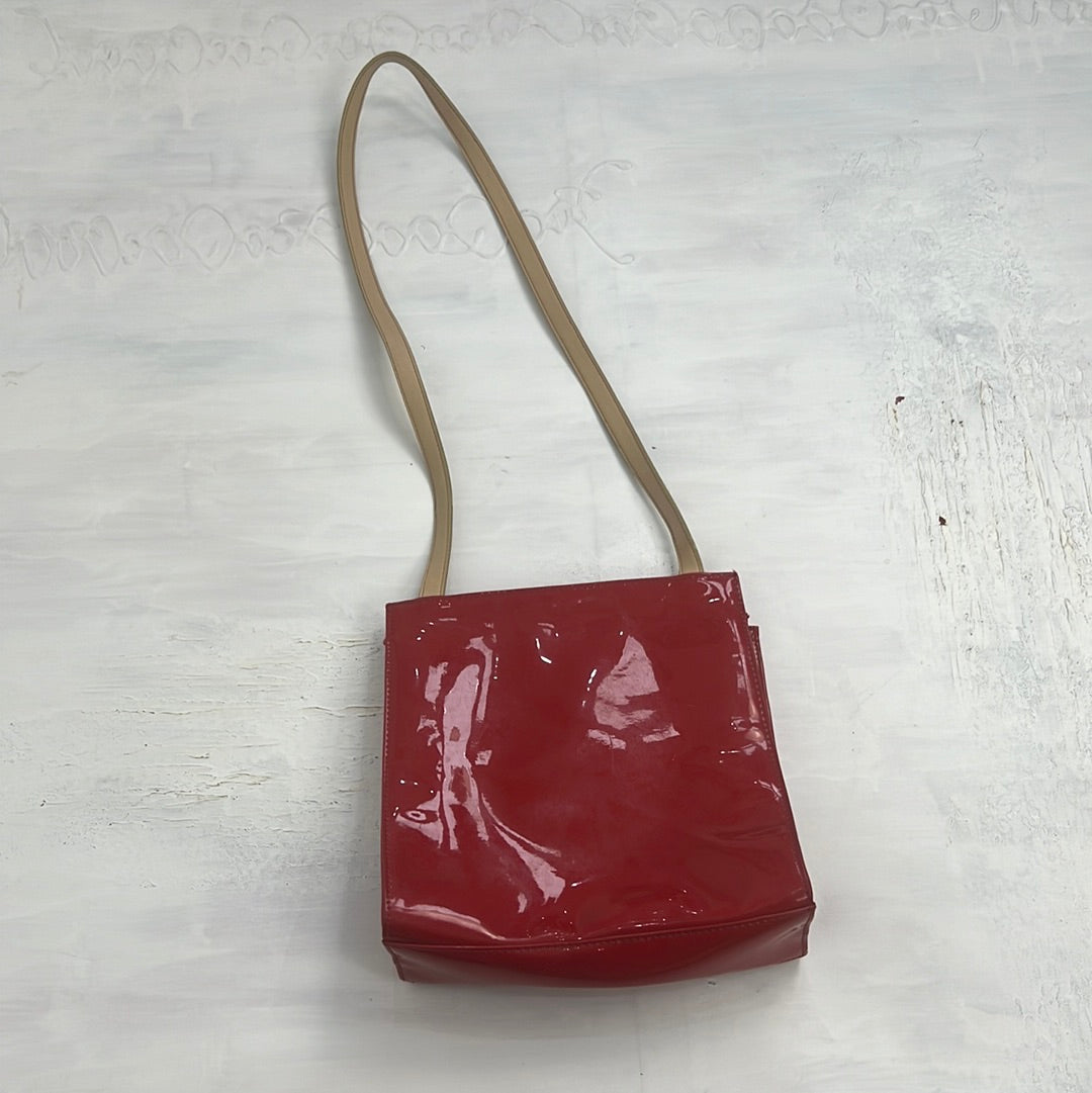 💚 TAYLOR SWIFT DROP | medium red crossbody bag with beige strap