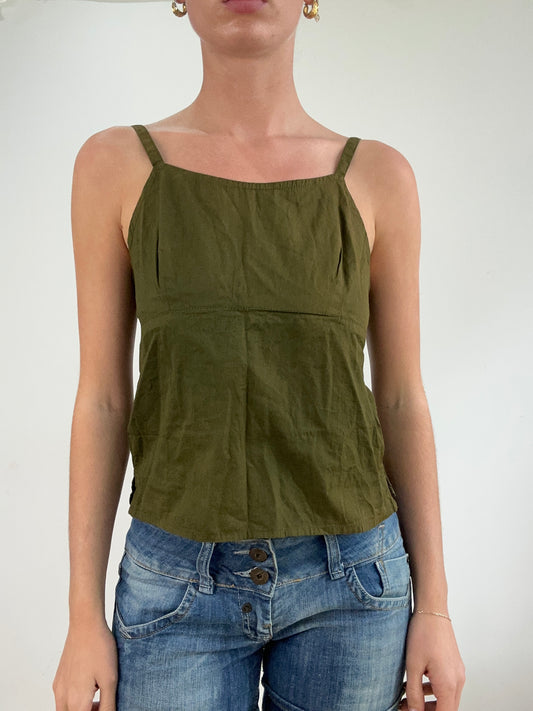 💻‼️ khaki green vest with button up back