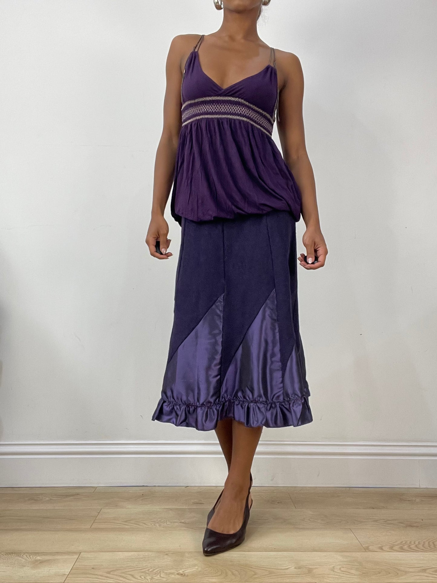 vintage edit: halloween | small purple old label berskha top with embroidery