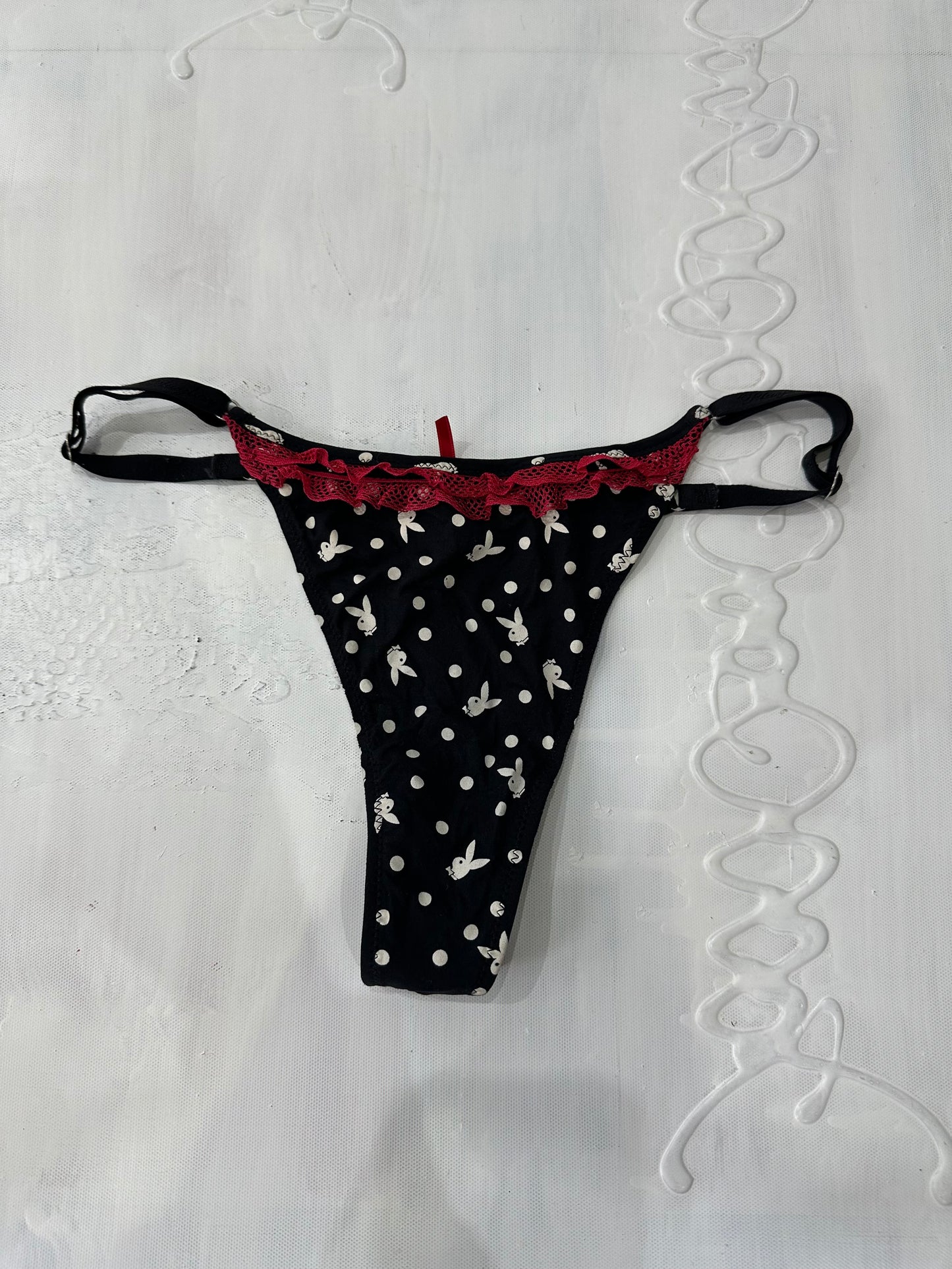 vintage edit: valentine’s day | small black playboy thong