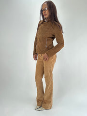 FAVORITOS DE INVIERNO | chaqueta de gamuza sintética marrón pequeño