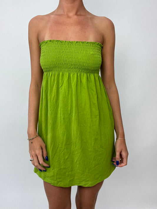 FRUITY DROP | small green bandeau dress