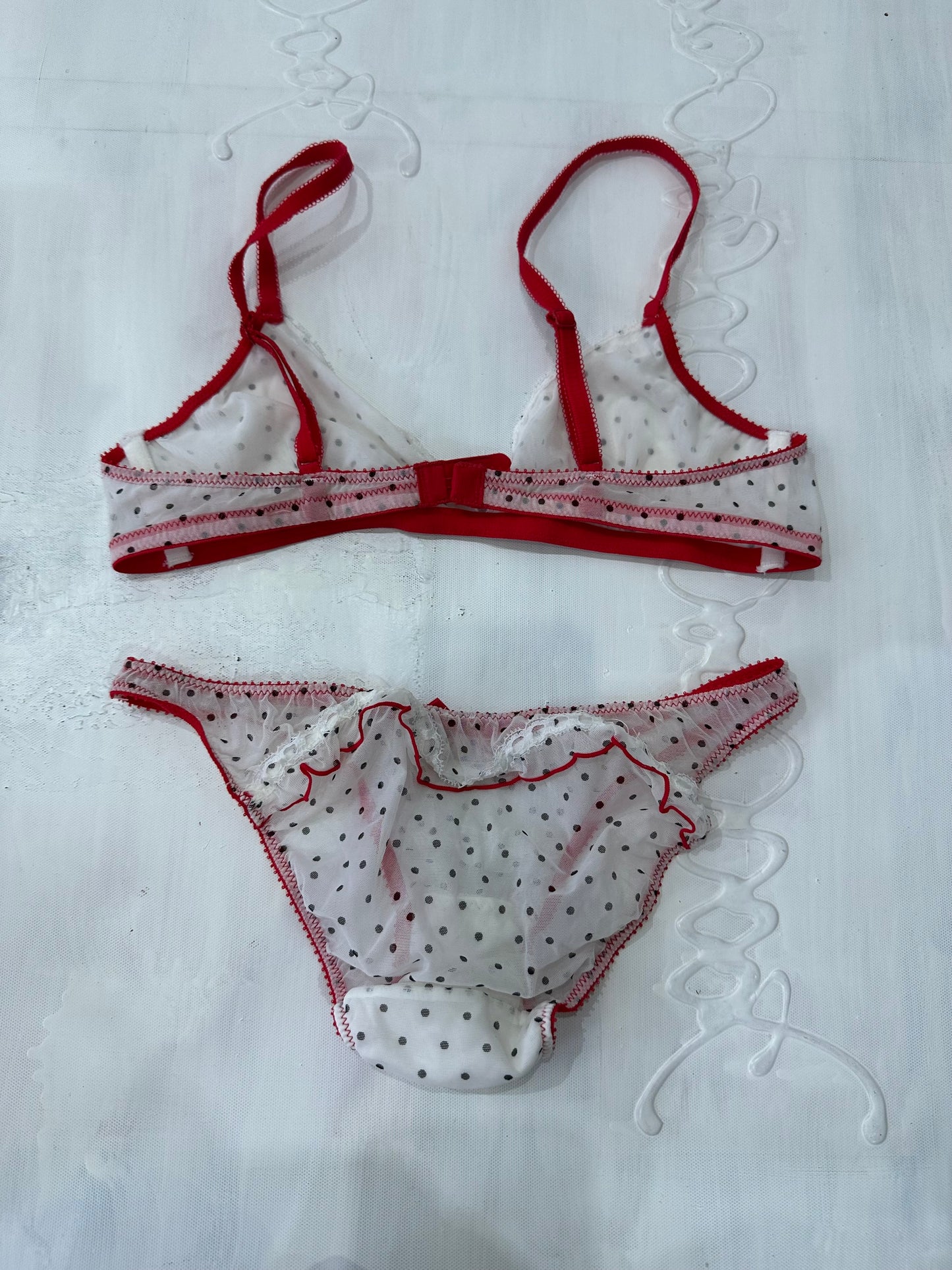 vintage edit: valentine’s day | small white polka dot bra set