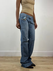 🪡BEST PICKS | small blue denim straight leg jeans
