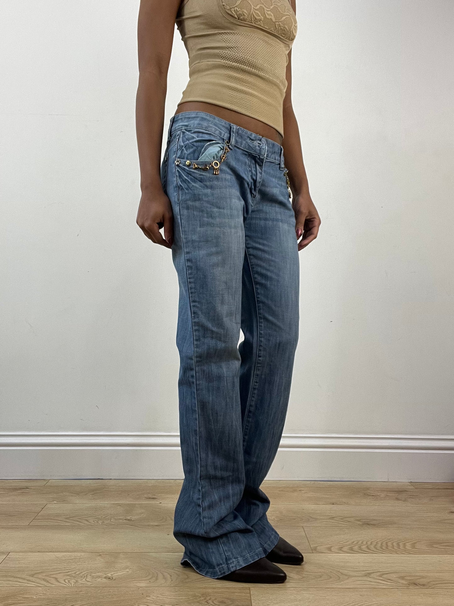 🪡BEST PICKS | small blue denim straight leg jeans