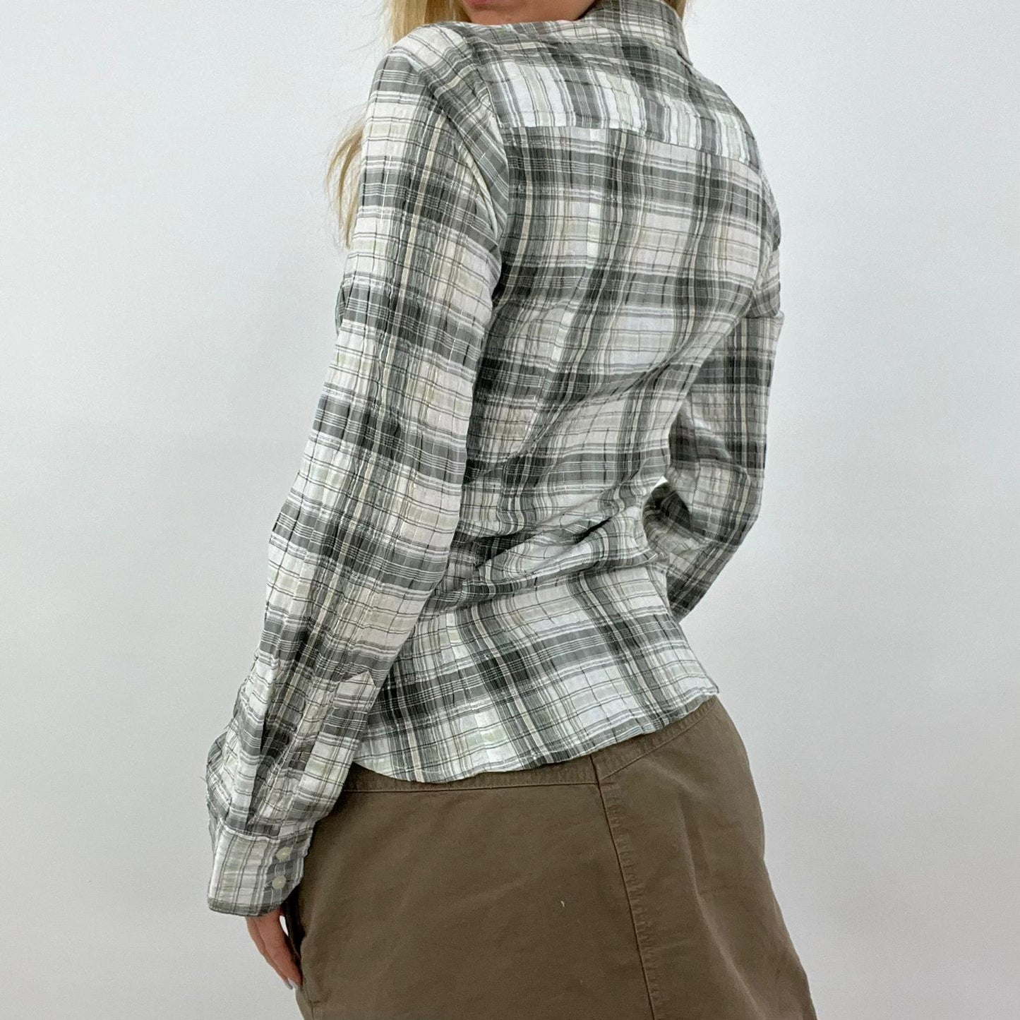12 DAYS OF XMAS DROP | small white and green checked shirt