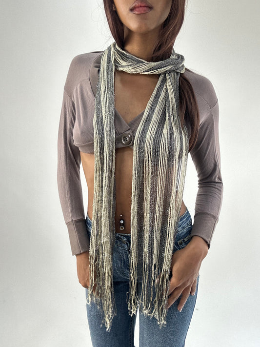 WINTER FAVOURITES | silver and gold scarf