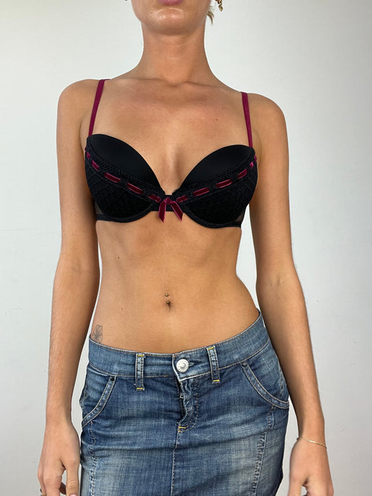 💻 BEST PICKS | medium black lace bra with pink ribbon