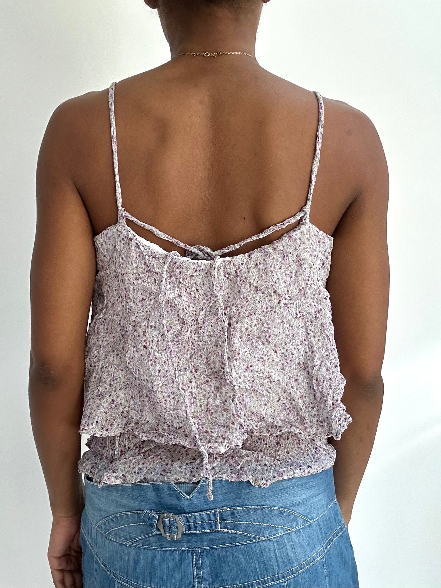 summermaxxing drop | small lilac sheer overlay cami top