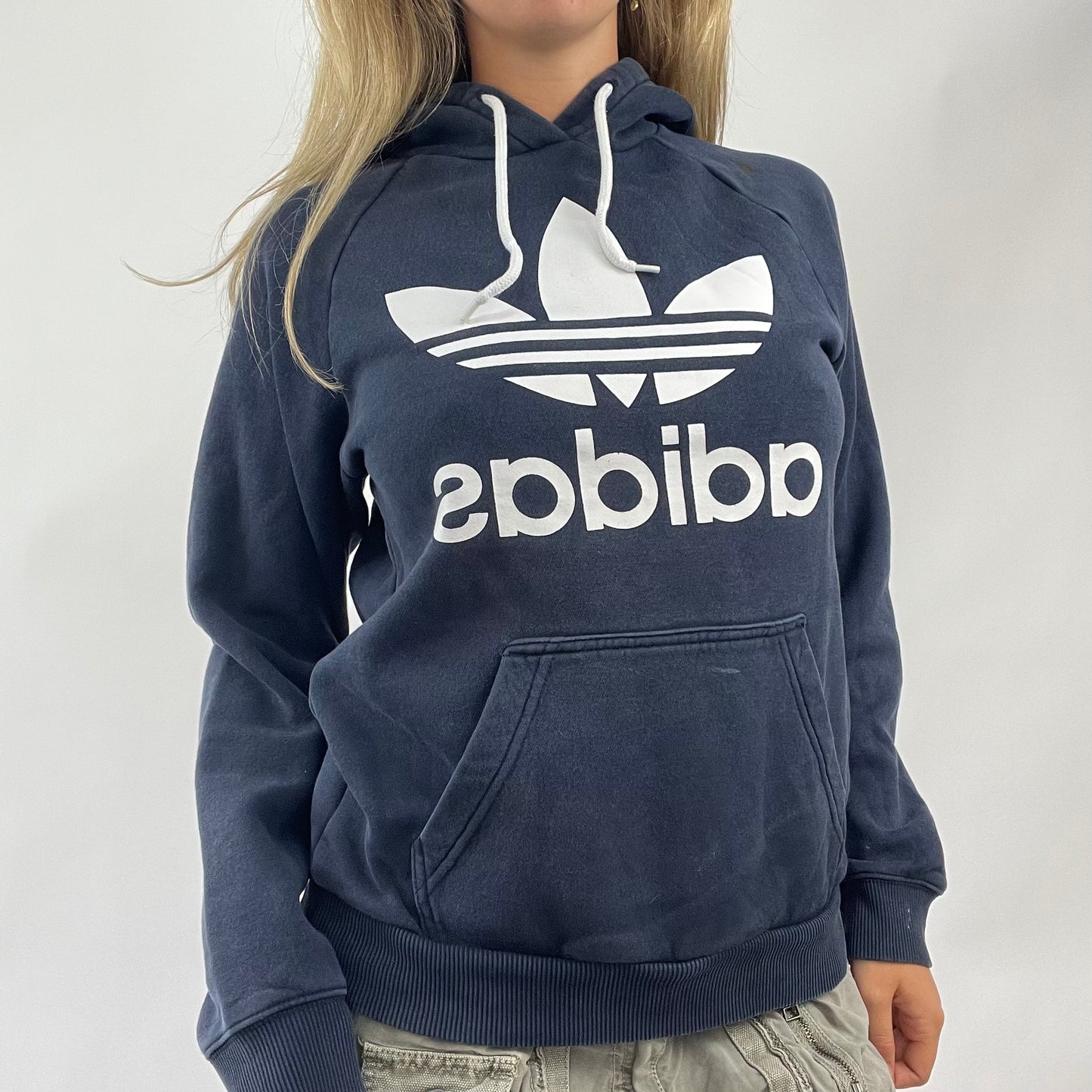 💻AMELIA GRAY DROP | small blue adidas hoodie