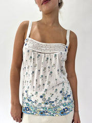 FrancÉs verano only drop | pequeño top blanco floral cami