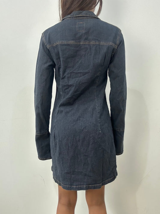 BEST PICKS | medium blue denim button up mini dress