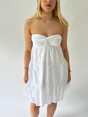 sailor drop | taille: S · couleur: blanc · article: haut bandeau · détails: longueur mini