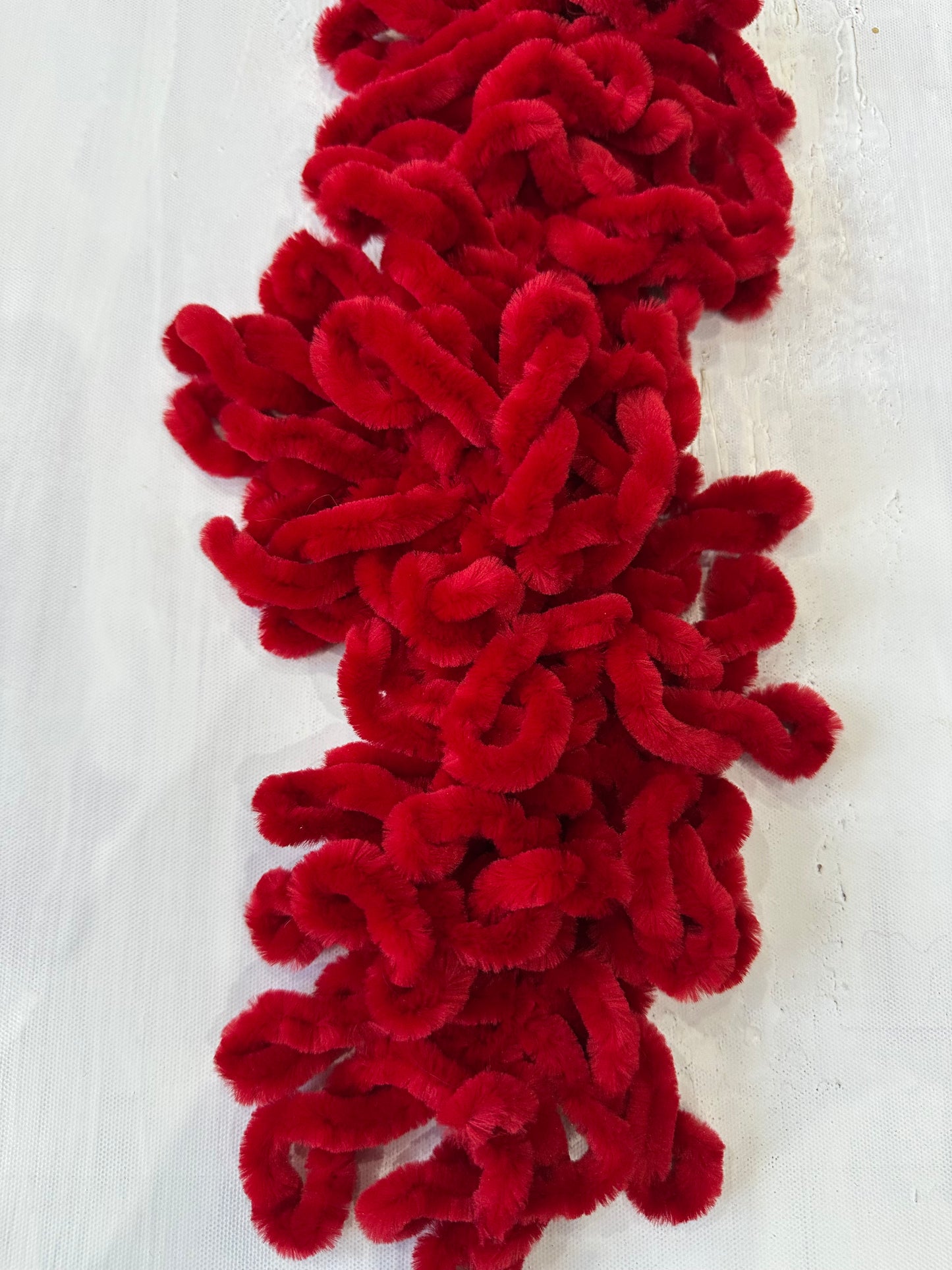 winter edit | red knit tassel scarf