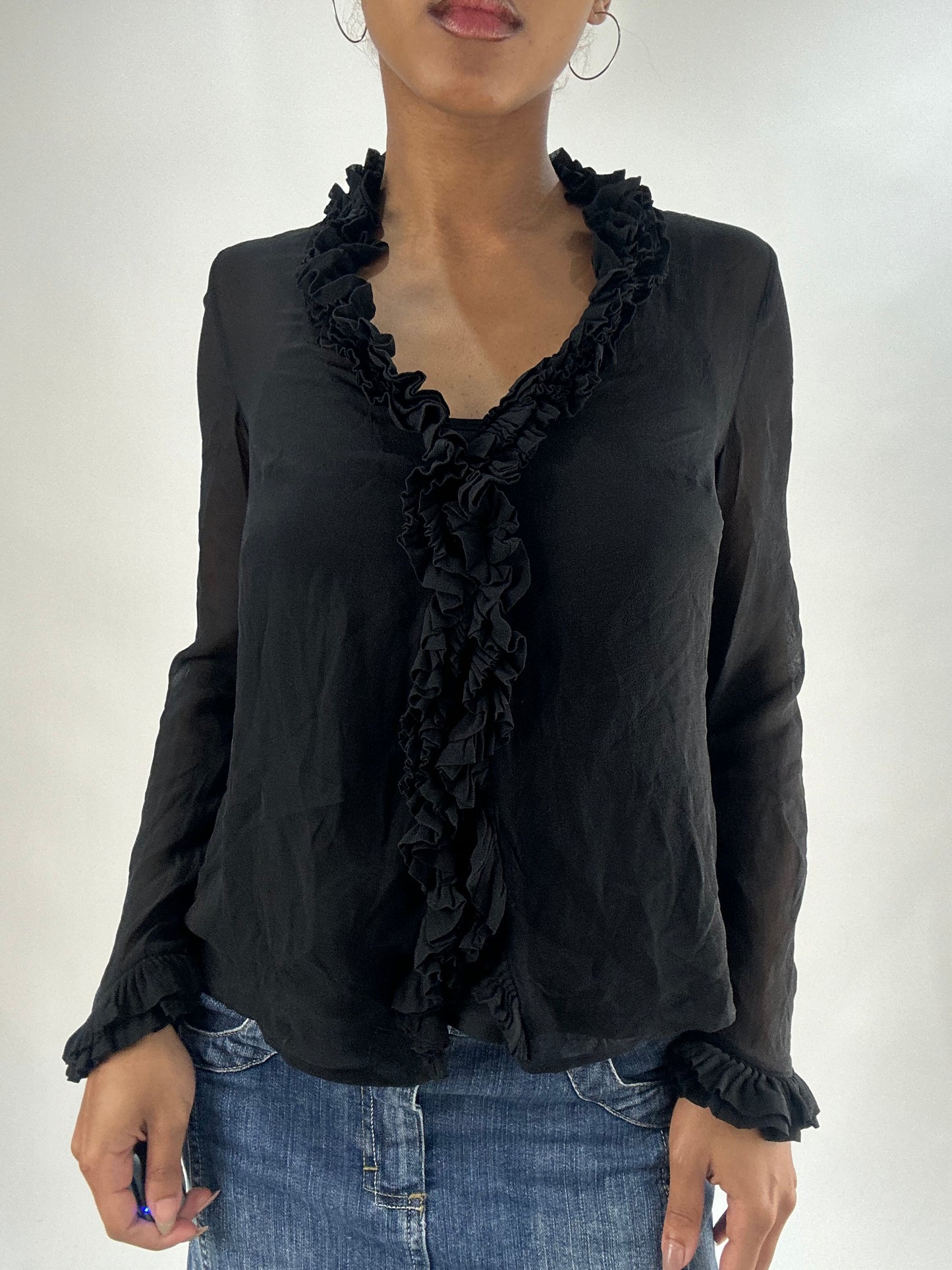 vintage edit thirty-five | small black silk layered cami and blouse