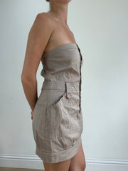 MEJORES SELECCIONES | vestido pequeño de estilo carga bandeau beige