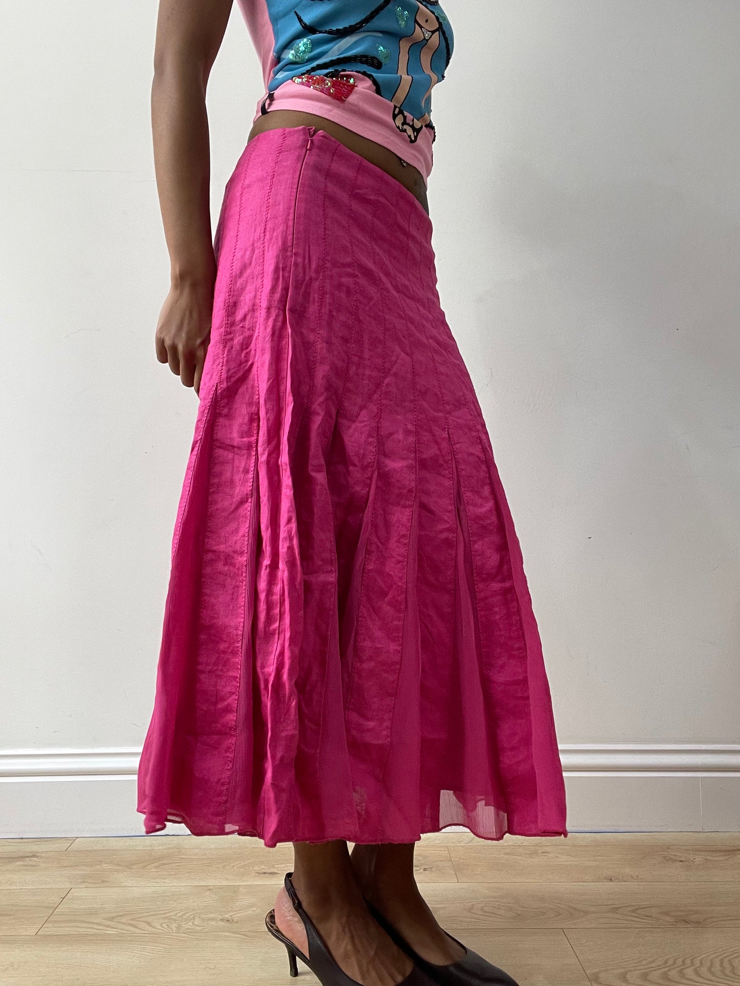 midsummer edit | small hot pink per una maxi skirt