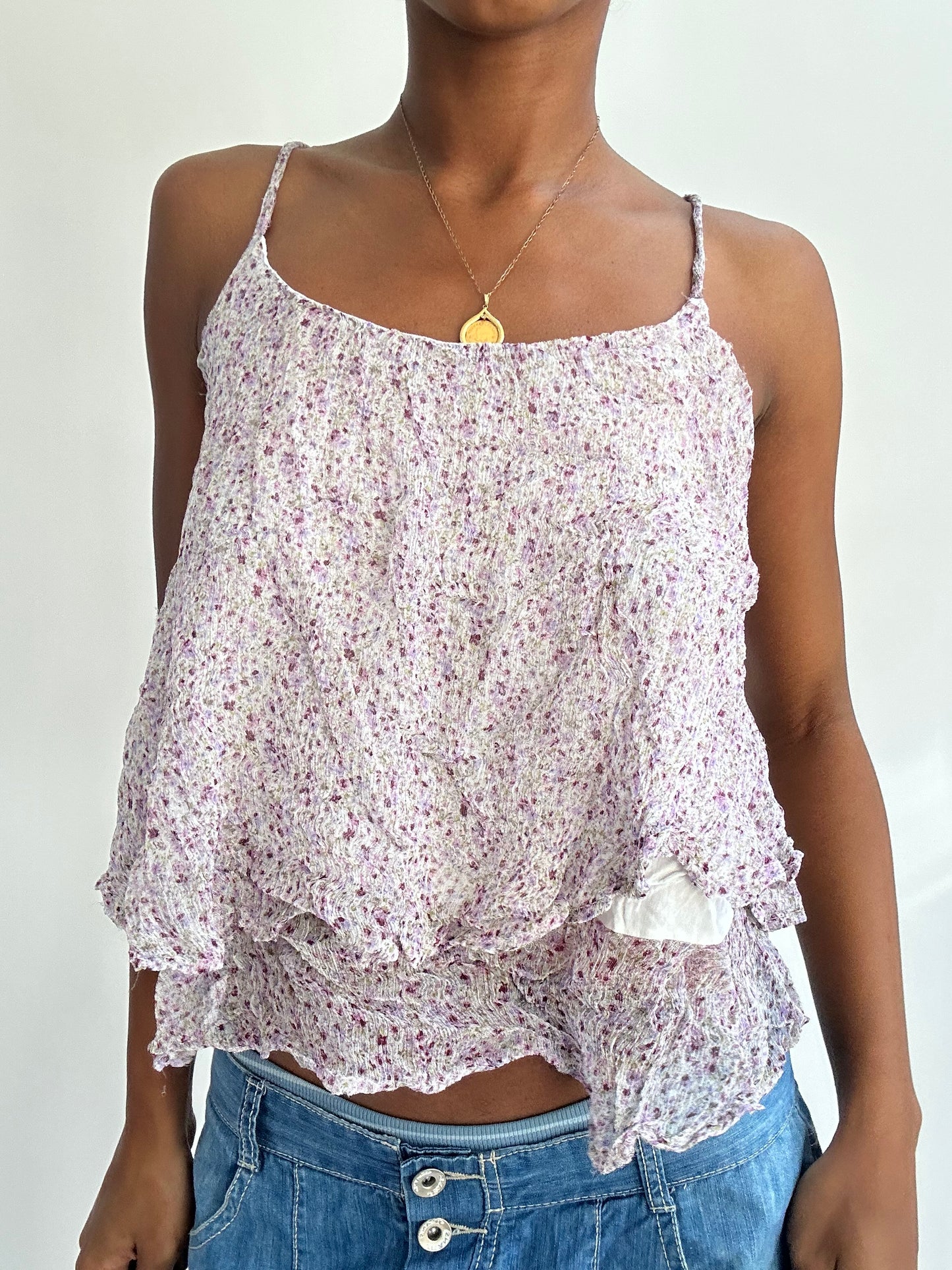 summermaxxing drop | small lilac sheer overlay cami top