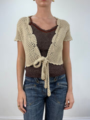 BEST PICKS | Coroquete de beige front tie cardigan