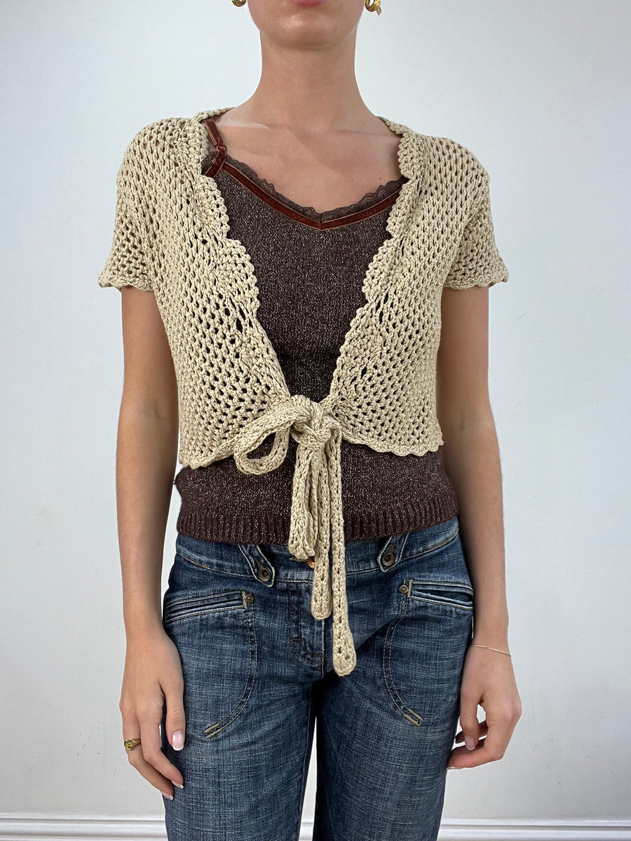 BEST PICKS | Coroquete de beige front tie cardigan