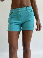 💚zara larsson drop | taille: S · couleur: bleu · article: short · détails: champion