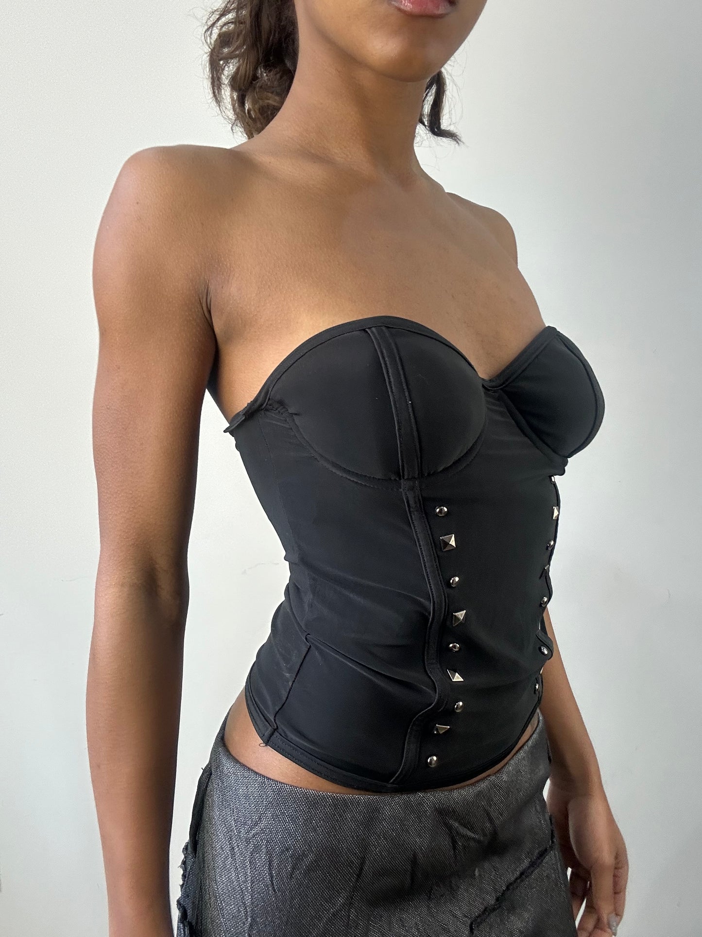 romantic grunge edit | extra small black bandeau top