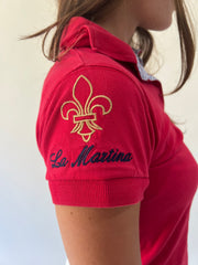 back to school drop | small red collared top