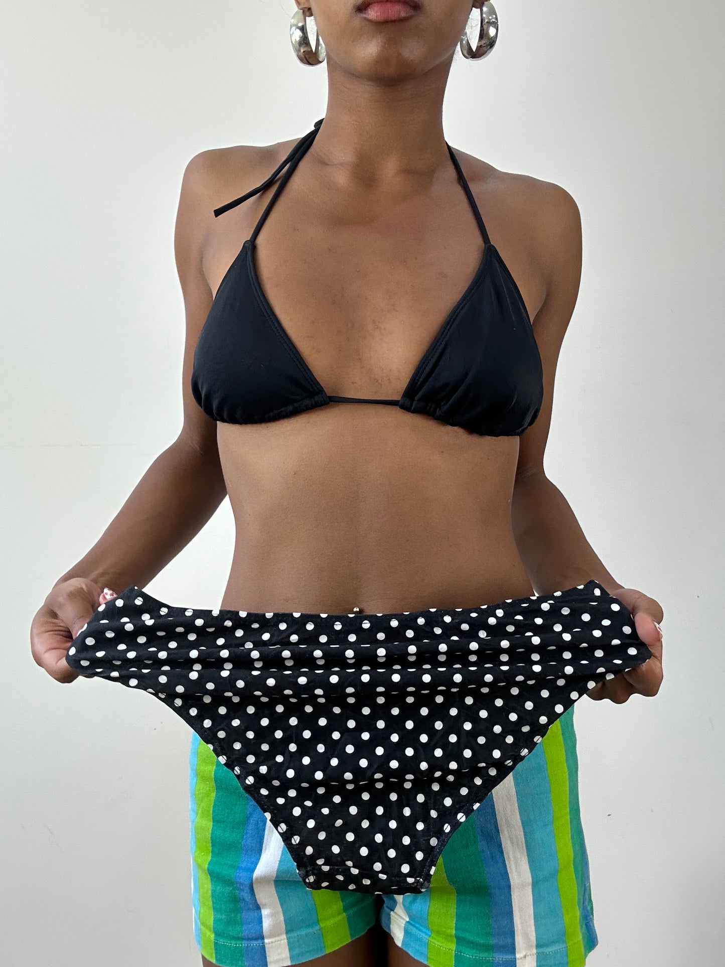 vintage edit twenty-seven | medium black and white polka dot bikini set