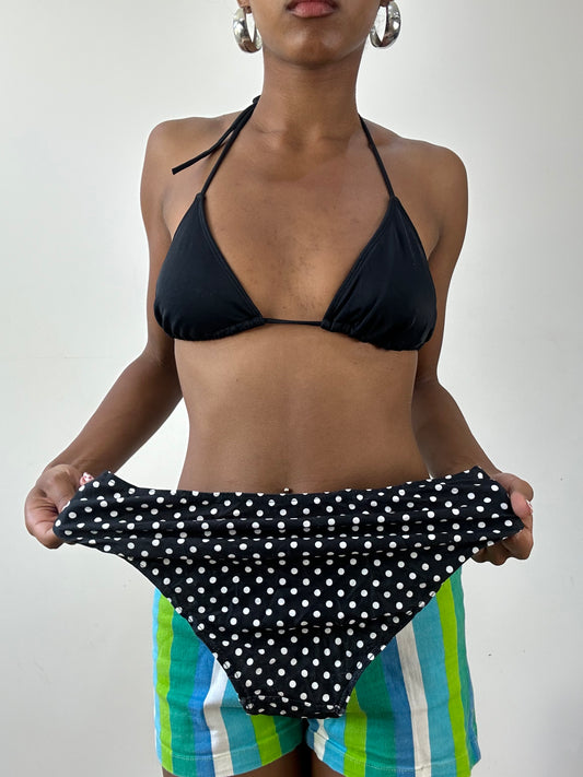 vintage edit twenty-seven | medium black and white polka dot bikini set
