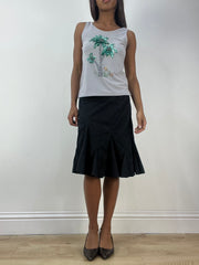 BEST PICKS | small blue tank top with palm tree sequin detail