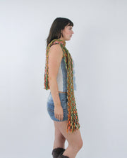 gilmore girls | multicoloured textured knitted scarf