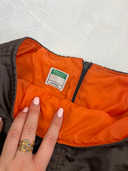 💚 ELEVADO SPORTSWEAR DROP | united colors of benetton pequeña mini falda acolchada marrón brillante