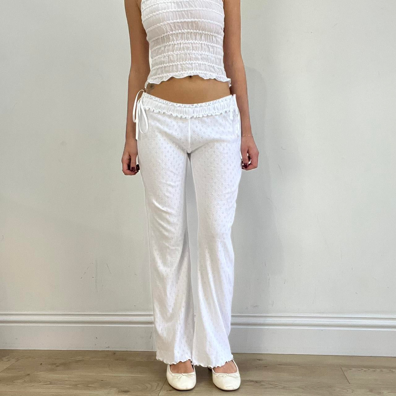 #423 SAMPLE SALE | medium matilda trousers in white sample