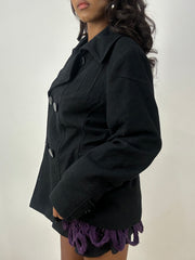 BEST PICKS | medium black yessica pea coat jacket