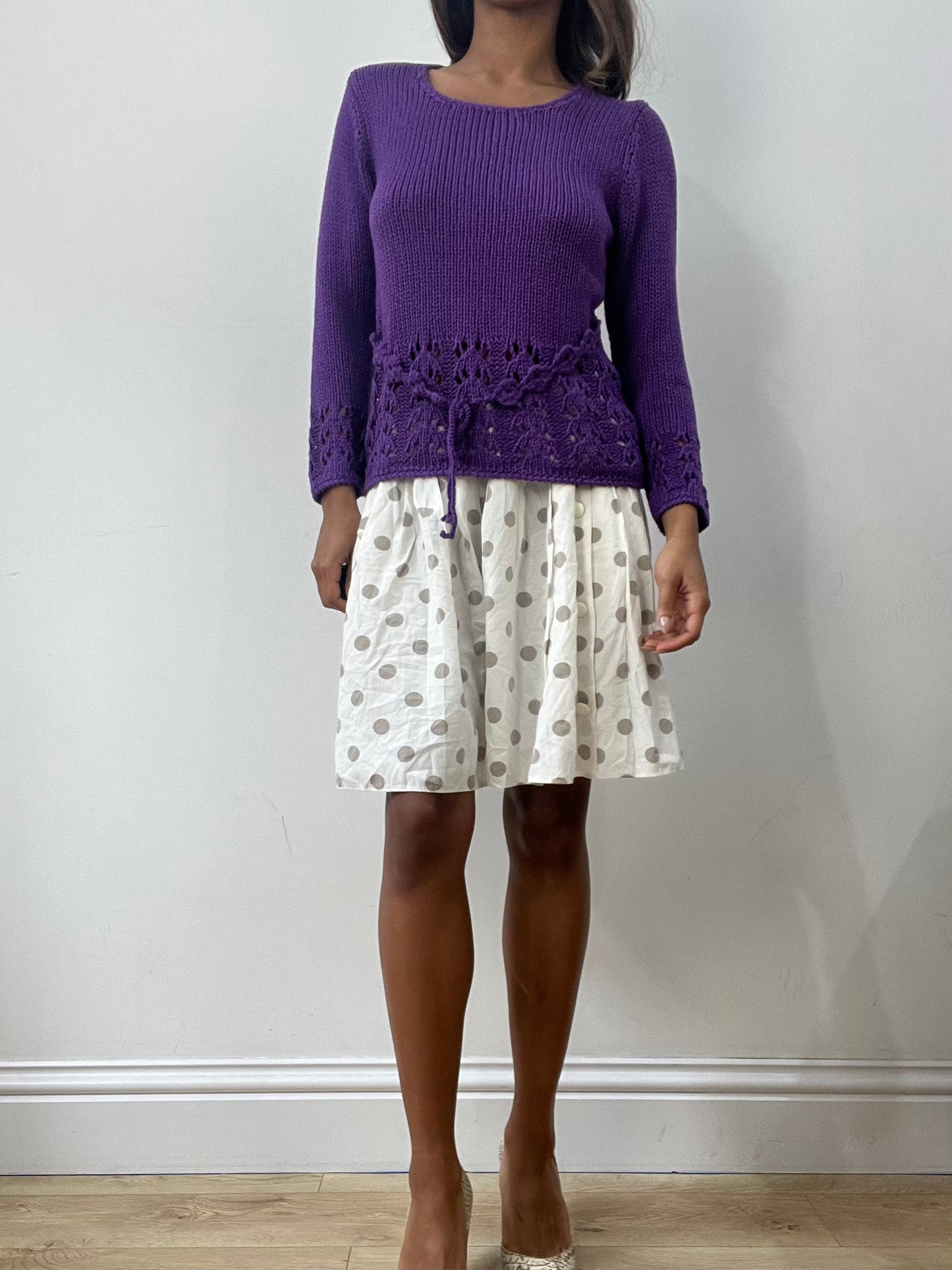 easter edit | small purple knit belted jumper